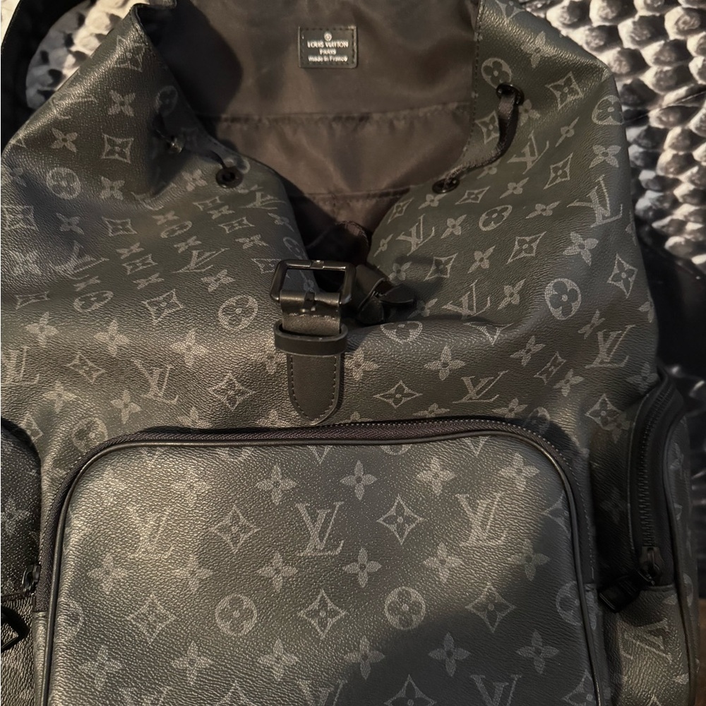 Gray Monogram Backpack - image 7